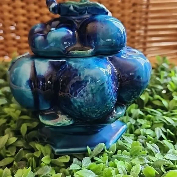 Vintage Inarco Indigo Blue Lidded Preserves Jar - Picture 16 of 17